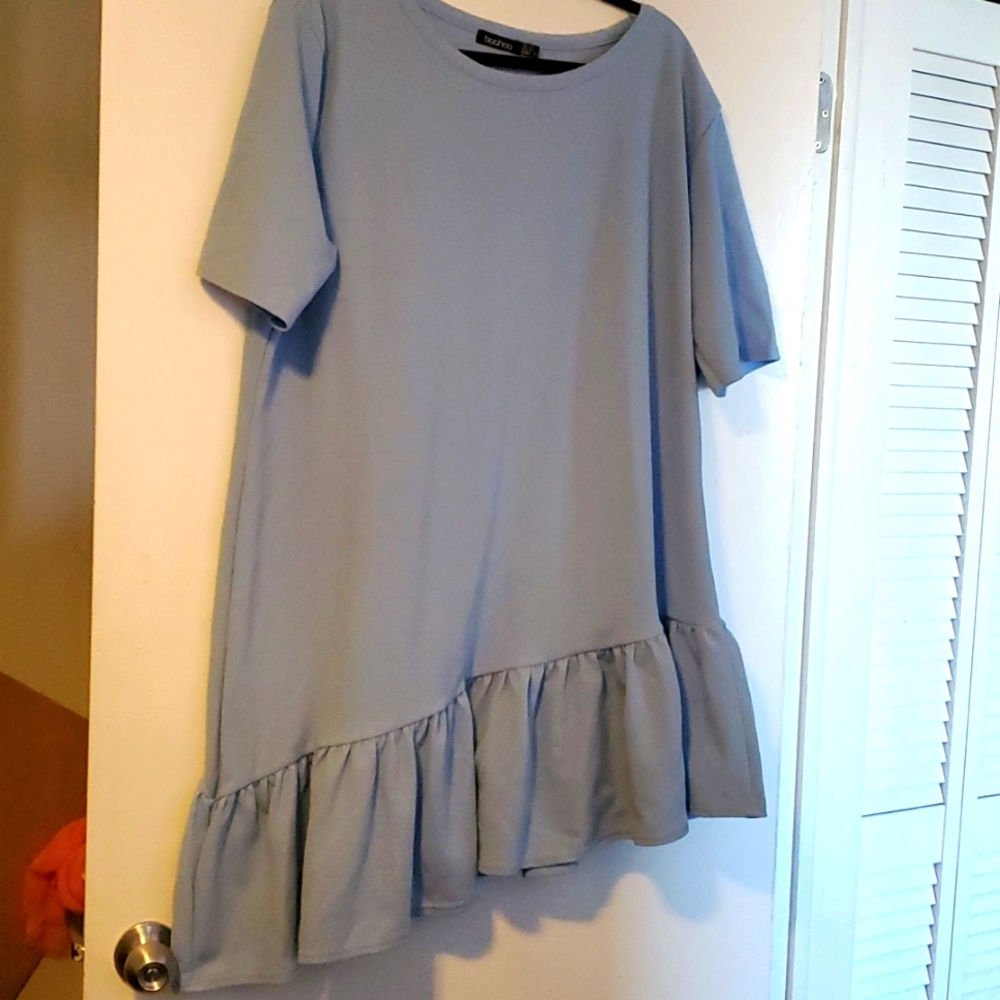 Light blue asymmetrical dress